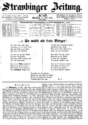 Straubinger Zeitung Mittwoch 19. Mai 1869