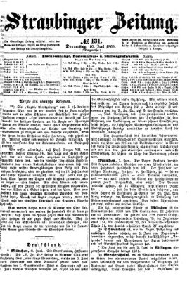 Straubinger Zeitung Donnerstag 10. Juni 1869