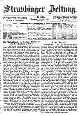 Straubinger Zeitung Samstag 12. Juni 1869