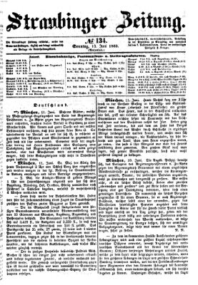 Straubinger Zeitung Sonntag 13. Juni 1869