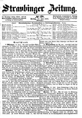 Straubinger Zeitung Freitag 18. Juni 1869