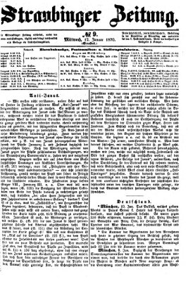 Straubinger Zeitung Mittwoch 12. Januar 1870