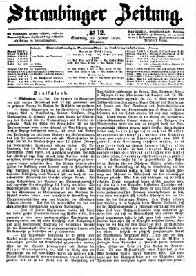 Straubinger Zeitung Samstag 15. Januar 1870