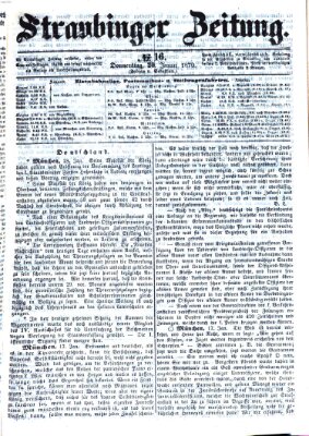 Straubinger Zeitung Donnerstag 20. Januar 1870