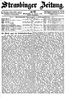 Straubinger Zeitung Donnerstag 27. Januar 1870