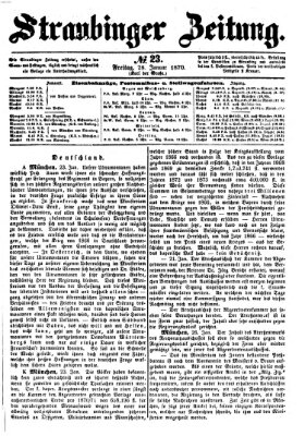 Straubinger Zeitung Freitag 28. Januar 1870