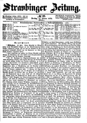 Straubinger Zeitung Freitag 18. Februar 1870