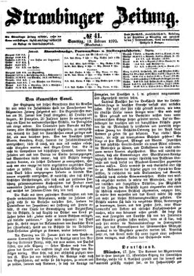 Straubinger Zeitung Samstag 19. Februar 1870