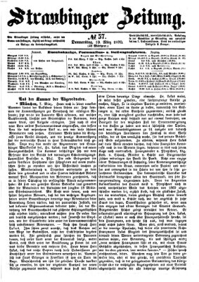 Straubinger Zeitung Donnerstag 10. März 1870