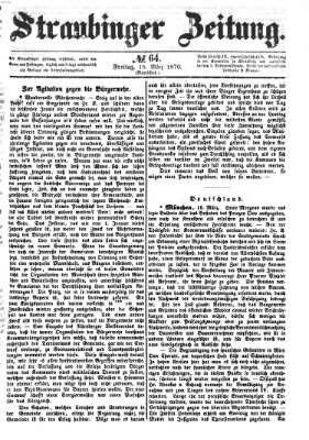 Straubinger Zeitung Freitag 18. März 1870