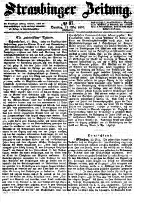 Straubinger Zeitung Dienstag 22. März 1870