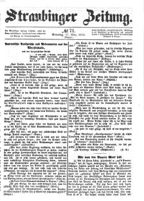 Straubinger Zeitung Sonntag 27. März 1870