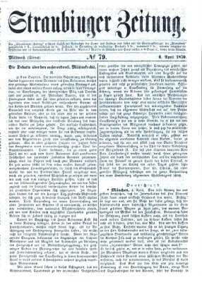 Straubinger Zeitung Mittwoch 6. April 1870