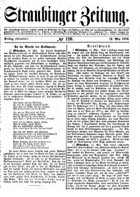 Straubinger Zeitung Freitag 13. Mai 1870