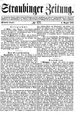 Straubinger Zeitung Mittwoch 3. August 1870