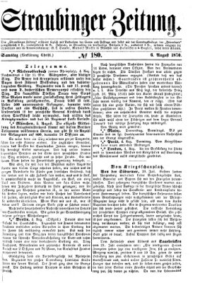 Straubinger Zeitung Samstag 6. August 1870