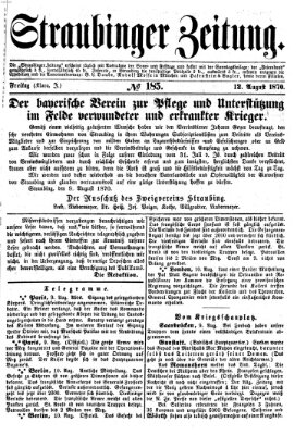 Straubinger Zeitung Freitag 12. August 1870