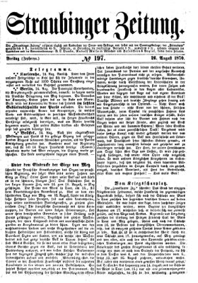 Straubinger Zeitung Freitag 26. August 1870