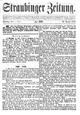 Straubinger Zeitung Dienstag 30. August 1870