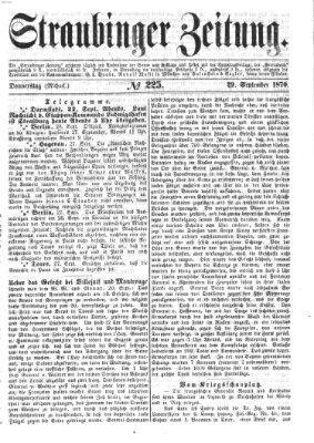 Straubinger Zeitung Donnerstag 29. September 1870