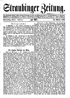 Straubinger Zeitung Donnerstag 13. Oktober 1870