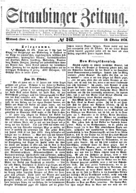 Straubinger Zeitung Mittwoch 19. Oktober 1870