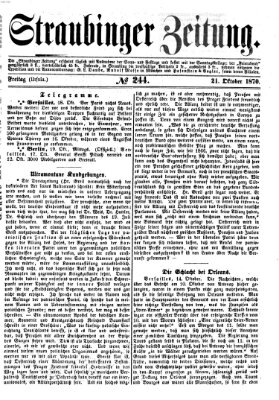 Straubinger Zeitung Freitag 21. Oktober 1870