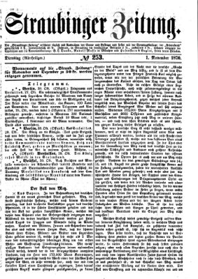 Straubinger Zeitung Dienstag 1. November 1870