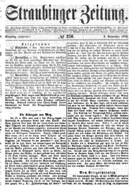 Straubinger Zeitung Samstag 5. November 1870