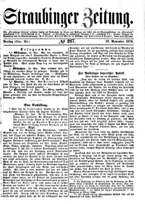 Straubinger Zeitung Freitag 18. November 1870