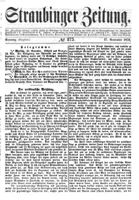 Straubinger Zeitung Sonntag 27. November 1870