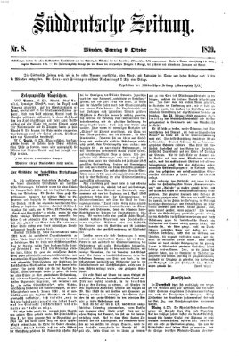 Süddeutsche Zeitung Sonntag 9. Oktober 1859