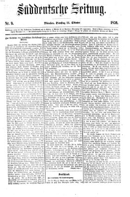 Süddeutsche Zeitung Dienstag 11. Oktober 1859