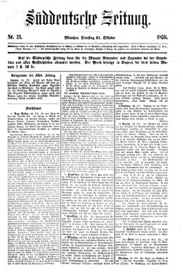 Süddeutsche Zeitung Montag 24. Oktober 1859