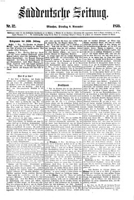 Süddeutsche Zeitung Dienstag 8. November 1859