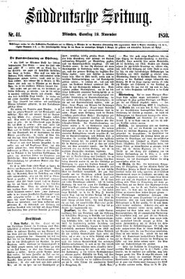 Süddeutsche Zeitung Samstag 19. November 1859