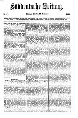 Süddeutsche Zeitung Dienstag 22. November 1859