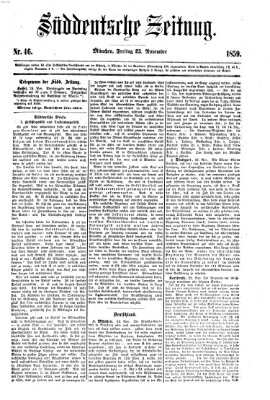 Süddeutsche Zeitung Freitag 25. November 1859
