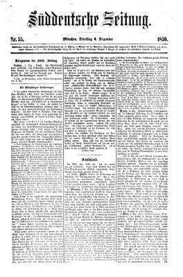 Süddeutsche Zeitung Dienstag 6. Dezember 1859