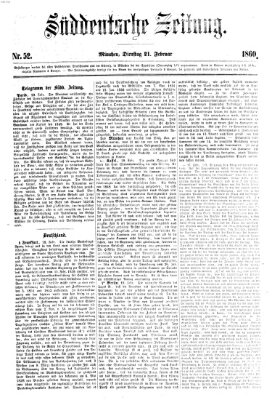 Süddeutsche Zeitung Dienstag 21. Februar 1860