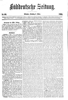 Süddeutsche Zeitung Dienstag 6. März 1860