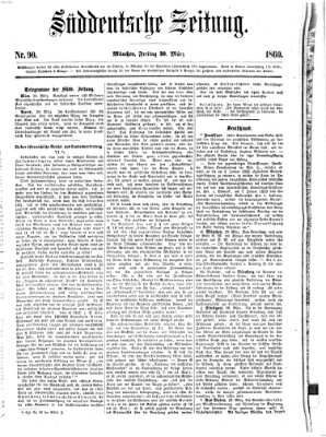 Süddeutsche Zeitung Freitag 30. März 1860