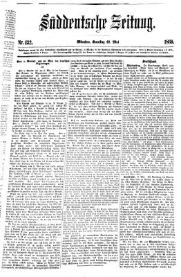 Süddeutsche Zeitung Samstag 12. Mai 1860