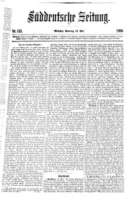 Süddeutsche Zeitung Sonntag 13. Mai 1860