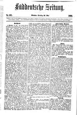 Süddeutsche Zeitung Dienstag 22. Mai 1860