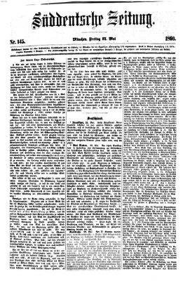 Süddeutsche Zeitung Freitag 25. Mai 1860