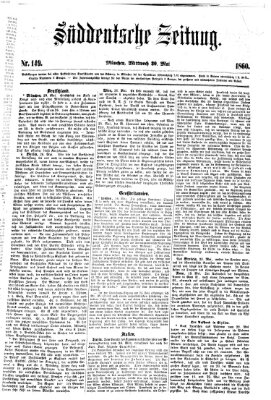 Süddeutsche Zeitung Mittwoch 30. Mai 1860