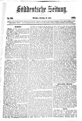 Süddeutsche Zeitung Dienstag 12. Juni 1860