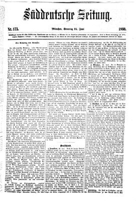 Süddeutsche Zeitung Sonntag 24. Juni 1860