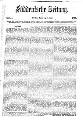 Süddeutsche Zeitung Donnerstag 28. Juni 1860